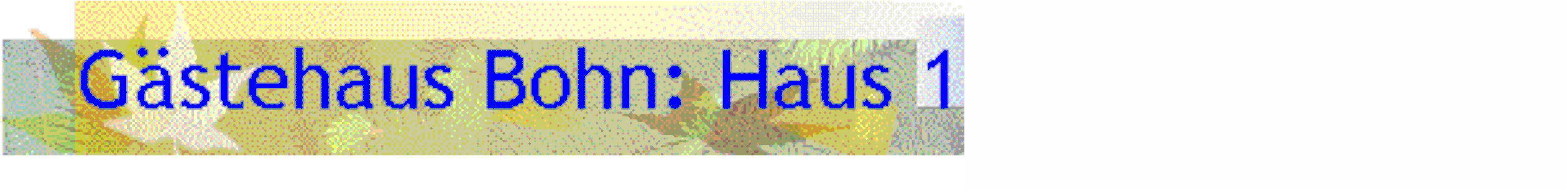 Gstehaus Bohn: Haus 1 (Preise 2016)